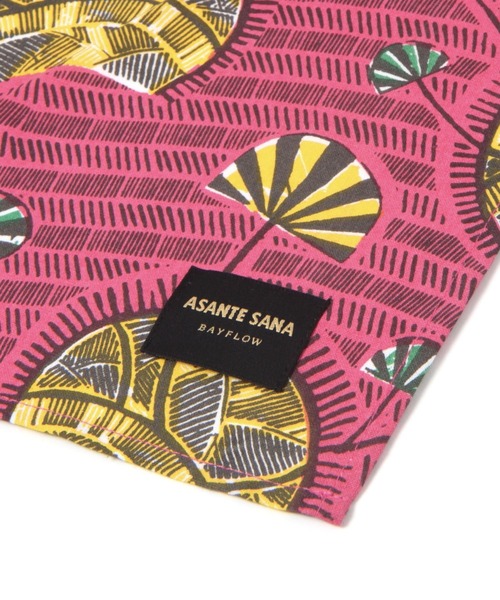 BAYFLOW（ベイフロー）の「[お弁当包みにも!]【Asante sana】大判ハンカチ49×49cm（ハンカチ/ハンドタオル・レディース・ブルー/ダークパープル/グリーン/ピンク/レッド/イエロー・0）」の7枚目の写真