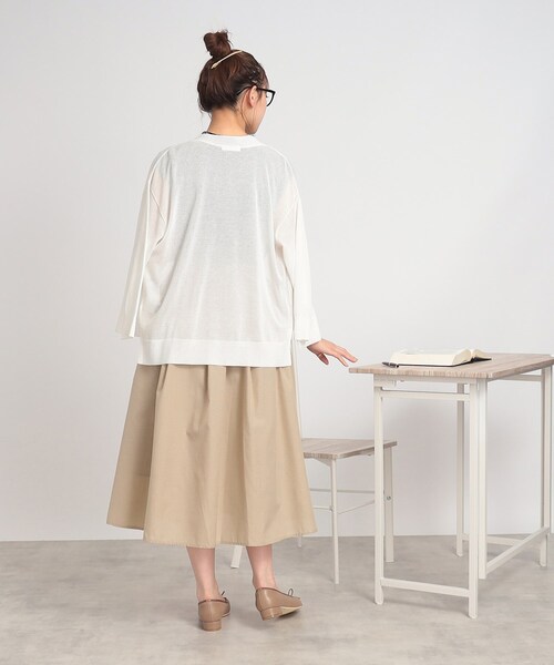 SHOO・LA・RUE(シューラルー)の「◆きちんとにもカジュアルにも ふんわり タックスカート(スカート・レディース・イエロー/ベージュ/ブラック系1/ホワイト系その他2・03/04/02)」の13枚目の写真