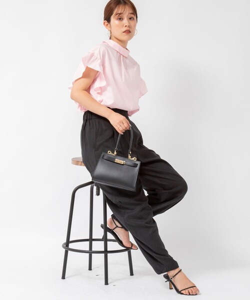 NOLLEY’S(ノーリーズ)の「ロールネックバックリボンブラウス(シャツ/ブラウス・レディース・ホワイト/ネイビー/サックスブルー/ベビーピンク/キャメル/ブラック・38)」の13枚目の写真