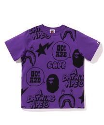 A BATHING APE（アベイシングエイプ）の「BAPE GRAFFITI PATTERN TEE K（Tシャツ/カットソー・キッズ）」