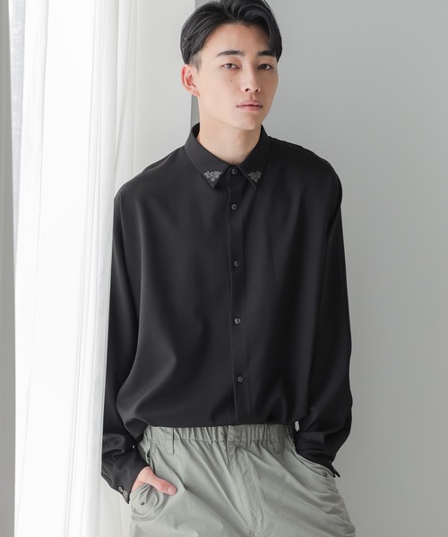 LOWRYS FARM(ローリーズファーム)の「シシュウSTドルマンシャツ 969805(シャツ/ブラウス・メンズ・ベージュ/ブラック・MEDIUM/LARGE)」の11枚目の写真