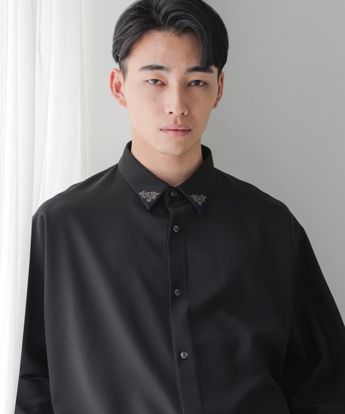 LOWRYS FARM(ローリーズファーム)の「シシュウSTドルマンシャツ 969805(シャツ/ブラウス・メンズ・ベージュ/ブラック・MEDIUM/LARGE)」の13枚目の写真