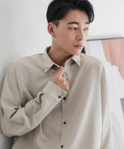 LOWRYS FARM(ローリーズファーム)の「シシュウSTドルマンシャツ 969805(シャツ/ブラウス・メンズ・ベージュ/ブラック・MEDIUM/LARGE)」の21枚目の写真