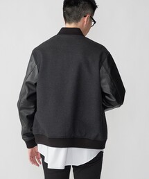 SHIPS スーパー160'S メリノウール メルトン バーシティジャケット Ｍ SHIPS: スーパー160'S メリノウール メルトン バーシティ