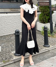 INGNI | ダブルフリルボウタイブラウスドッキング／ワンピース(ワンピース)