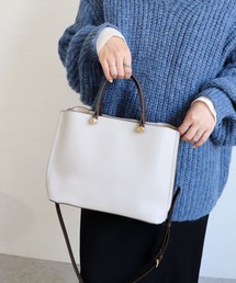 【MIAN】フェイクレザーショルダーバッグ 2Way ハンドバッグ CLIVIA 2231-114-1