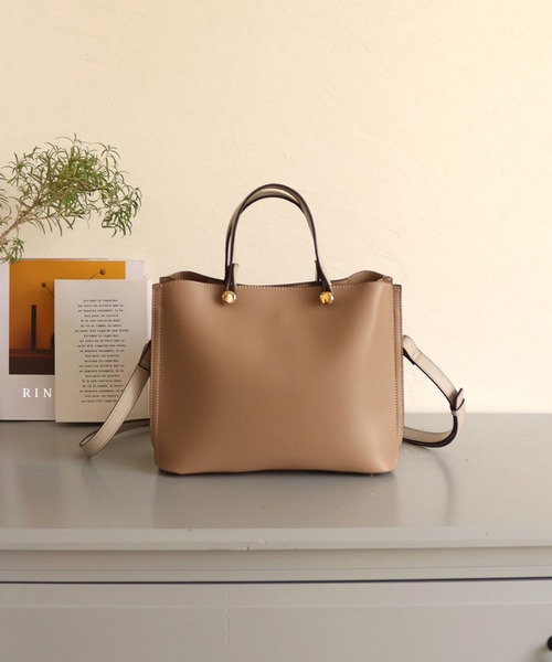 MIAN （ミアン）の「【MIAN】フェイクレザーショルダーバッグ 2Way ハンドバッグ CLIVIA 2231-114-1（ショルダーバッグ・レディース・モカ/ブラウン/ブラック/グレー/アイボリー/ミント・FREE）」の18枚目の写真