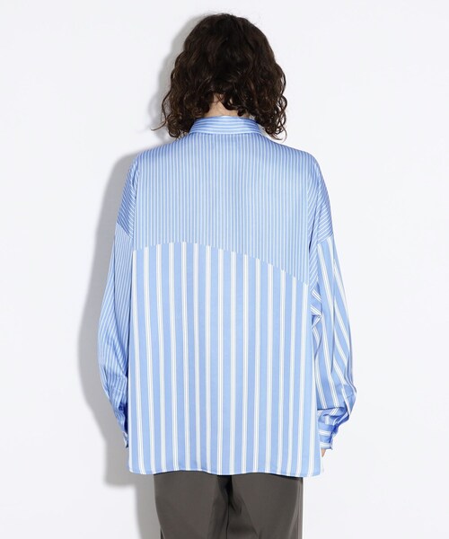 LOEWE トロンプルイユストライプシャツ ユニクロ公式 | エクストラファインコットンオーバーサイズストライプ