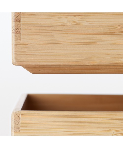 無印良品（ムジルシリョウヒン）の「重なる竹材長方形ボックス　小　約幅３７×奥行２６×高さ８．５ｃｍ（収納グッズ・メンズ・ナチュラル・小）」の6枚目の写真