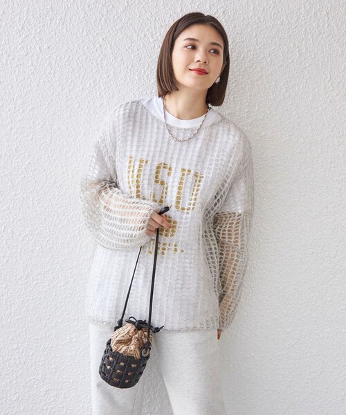 SHIPS for women / シップスウィメン 〈手洗い可能〉モヘヤ メッシュ プルオーバー◇ セール】〈手洗い可能〉モヘヤ メッシュ プルオーバー◇（ニット