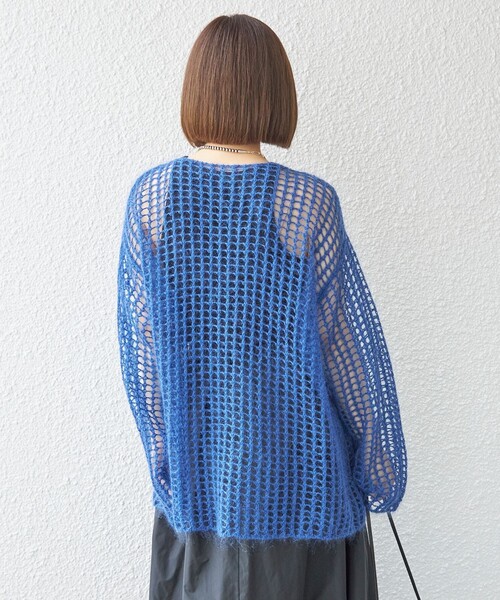 セール】〈手洗い可能〉モヘヤ メッシュ プルオーバー◇（ニット