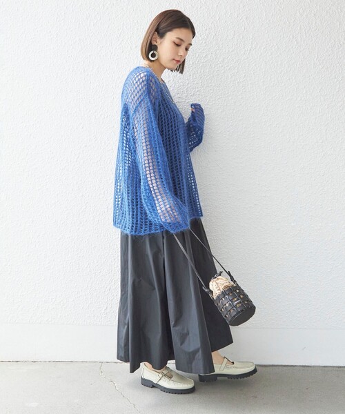 【シップス　ウィメン】〈手洗い可能〉モヘヤ メッシュ プルオーバー◇ セール】〈手洗い可能〉モヘヤ メッシュ プルオーバー◇（ニット