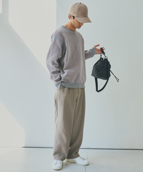 THE SHOP TK (ザ ショップ ティーケー )の「◆配色モールニット/ハグするニットシリーズ(ニット/セーター・メンズ・ブラウン系/ブラック/ライトグレー/パープル系4/オフホワイト/ブルー系その他・01/04/03/02)」の14枚目の写真