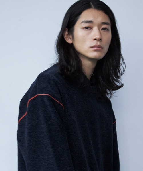 THE SHOP TK (ザ ショップ ティーケー )の「◆配色モールニット/ハグするニットシリーズ(ニット/セーター・メンズ・ブラウン系/ブラック/ライトグレー/パープル系4/オフホワイト/ブルー系その他・01/04/03/02)」の6枚目の写真