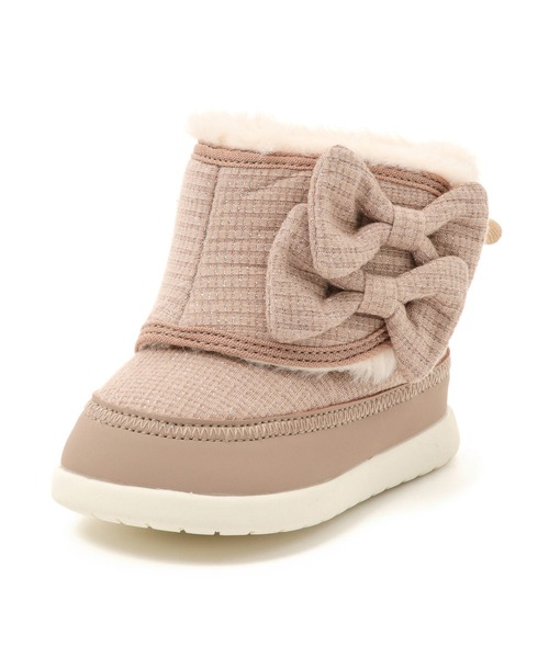 IFME(イフミー)の「BABY|ifme CALIN Wild flower series ラメニット ダブルリボンブーツ(ブーツ・キッズ・ピンク/パープル/ベージュ・13.5cm/15.0cm/14.0cm/13.0cm/12.5cm/14.5cm/12.0cm)」の13枚目の写真