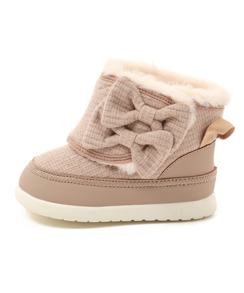 IFME(イフミー)の「BABY|ifme CALIN Wild flower series ラメニット ダブルリボンブーツ(ブーツ・キッズ・ピンク/パープル/ベージュ・13.5cm/15.0cm/14.0cm/13.0cm/12.5cm/14.5cm/12.0cm)」の14枚目の写真