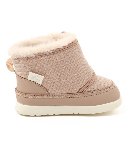 IFME(イフミー)の「BABY|ifme CALIN Wild flower series ラメニット ダブルリボンブーツ(ブーツ・キッズ・ピンク/パープル/ベージュ・13.5cm/15.0cm/14.0cm/13.0cm/12.5cm/14.5cm/12.0cm)」の4枚目の写真