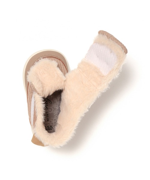 IFME(イフミー)の「BABY|ifme CALIN Wild flower series ラメニット ダブルリボンブーツ(ブーツ・キッズ・ピンク/パープル/ベージュ・13.5cm/15.0cm/14.0cm/13.0cm/12.5cm/14.5cm/12.0cm)」の7枚目の写真