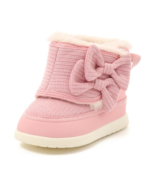 IFME(イフミー)の「BABY|ifme CALIN Wild flower series ラメニット ダブルリボンブーツ(ブーツ・キッズ・ピンク/パープル/ベージュ・13.5cm/15.0cm/14.0cm/13.0cm/12.5cm/14.5cm/12.0cm)」の9枚目の写真