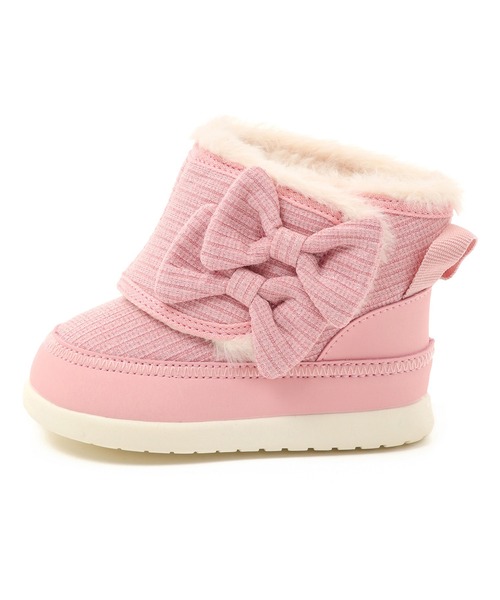 IFME(イフミー)の「BABY|ifme CALIN Wild flower series ラメニット ダブルリボンブーツ(ブーツ・キッズ・ピンク/パープル/ベージュ・13.5cm/15.0cm/14.0cm/13.0cm/12.5cm/14.5cm/12.0cm)」の10枚目の写真