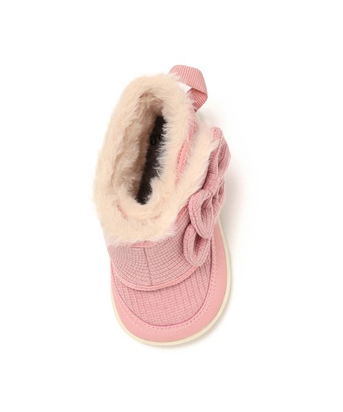 IFME(イフミー)の「BABY|ifme CALIN Wild flower series ラメニット ダブルリボンブーツ(ブーツ・キッズ・ピンク/パープル/ベージュ・13.5cm/15.0cm/14.0cm/13.0cm/12.5cm/14.5cm/12.0cm)」の16枚目の写真