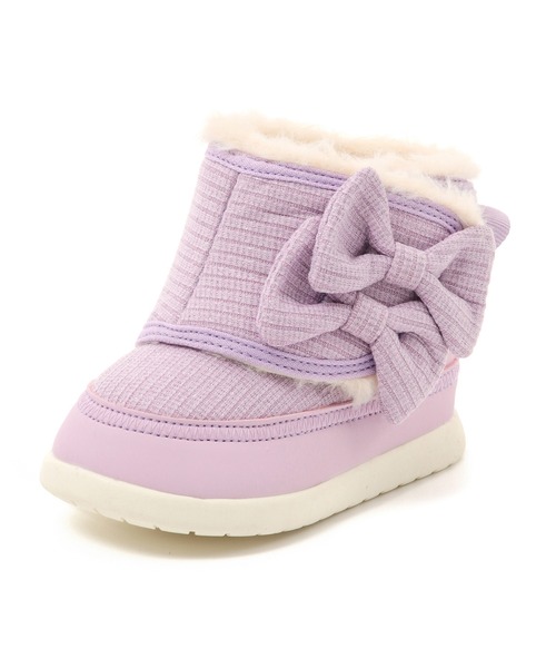 IFME(イフミー)の「BABY|ifme CALIN Wild flower series ラメニット ダブルリボンブーツ(ブーツ・キッズ・ピンク/パープル/ベージュ・13.5cm/15.0cm/14.0cm/13.0cm/12.5cm/14.5cm/12.0cm)」の19枚目の写真