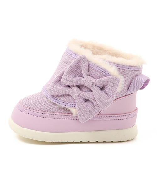 IFME(イフミー)の「BABY|ifme CALIN Wild flower series ラメニット ダブルリボンブーツ(ブーツ・キッズ・ピンク/パープル/ベージュ・13.5cm/15.0cm/14.0cm/13.0cm/12.5cm/14.5cm/12.0cm)」の20枚目の写真