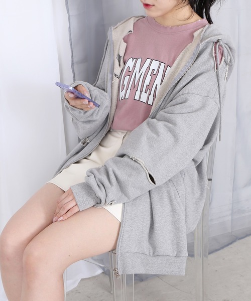 Figments（フィグメンツ）の「デストロイビッグZIPパーカー（パーカー