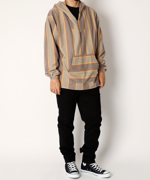 INASTUDIOS ZOO（イーナストゥディオスズー）の「「INASTUDIOS SELECT」TC裏毛 メキシカンパーカー（パーカー・メンズ・ベージュ/ブラック・MEDIUM/LARGE/X-LARGE）」の5枚目の写真