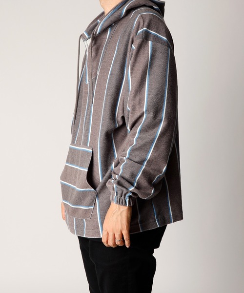 INASTUDIOS ZOO（イーナストゥディオスズー）の「「INASTUDIOS SELECT」TC裏毛 メキシカンパーカー（パーカー・メンズ・ベージュ/ブラック・MEDIUM/LARGE/X-LARGE）」の6枚目の写真