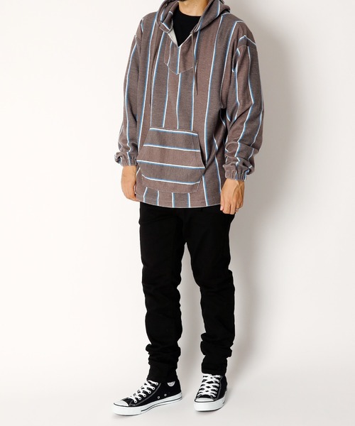 INASTUDIOS ZOO（イーナストゥディオスズー）の「「INASTUDIOS SELECT」TC裏毛 メキシカンパーカー（パーカー・メンズ・ベージュ/ブラック・MEDIUM/LARGE/X-LARGE）」の8枚目の写真