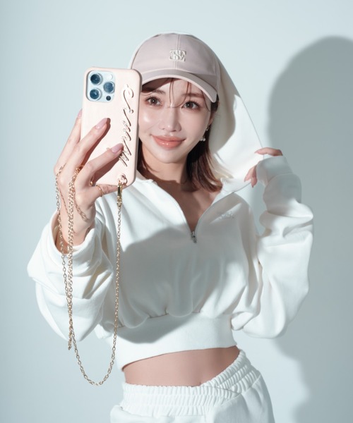 EIMY ISTOIRE(エイミーイストワール)の「エンブロイダリーキャップ(キャップ・レディース・ブラック/ピンク/ホワイト・FREE)」の4枚目の写真
