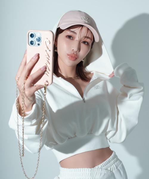 EIMY ISTOIRE(エイミーイストワール)の「エンブロイダリーキャップ(キャップ・レディース・ブラック/ピンク/ホワイト・FREE)」の5枚目の写真