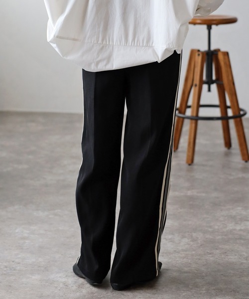 Bonjour Sagan（ボンジュールサガン）の「ツイルウエストゴムラインパンツ（その他パンツ・レディース・ライトベージュ/ブラック/ベージュ・FREE）」の7枚目の写真