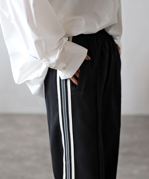 Bonjour Sagan（ボンジュールサガン）の「ツイルウエストゴムラインパンツ（その他パンツ・レディース・ライトベージュ/ブラック/ベージュ・FREE）」の10枚目の写真