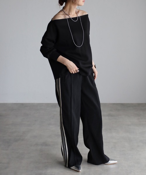 Bonjour Sagan（ボンジュールサガン）の「ツイルウエストゴムラインパンツ（その他パンツ・レディース・ライトベージュ/ブラック/ベージュ・FREE）」の14枚目の写真