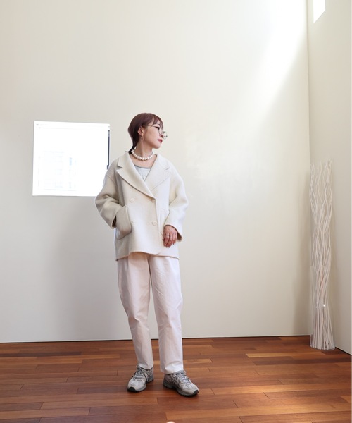 ULEULA（ウルア）の「ルーズチノパン（チノパンツ・レディース・アイボリー/ブラック/ベージュ・FREE）」の7枚目の写真