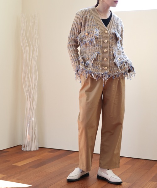 ULEULA（ウルア）の「ルーズチノパン（チノパンツ・レディース・アイボリー/ブラック/ベージュ・FREE）」の20枚目の写真