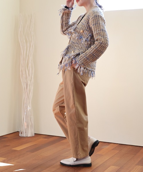 ULEULA（ウルア）の「ルーズチノパン（チノパンツ・レディース・アイボリー/ブラック/ベージュ・FREE）」の22枚目の写真