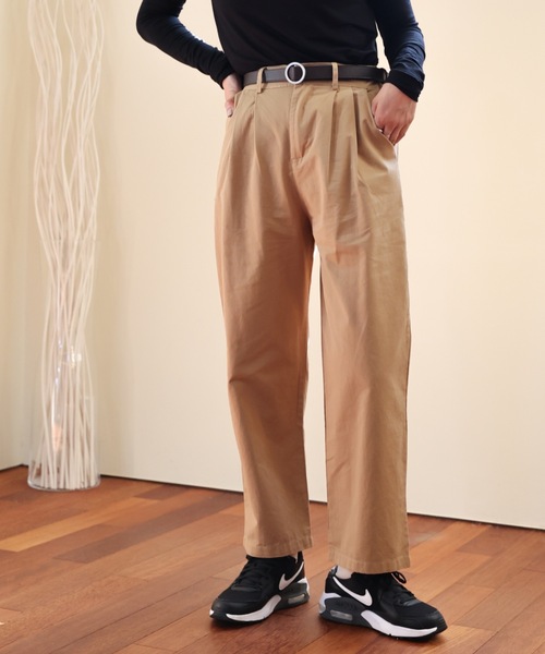 ULEULA（ウルア）の「ルーズチノパン（チノパンツ・レディース・アイボリー/ブラック/ベージュ・FREE）」の13枚目の写真