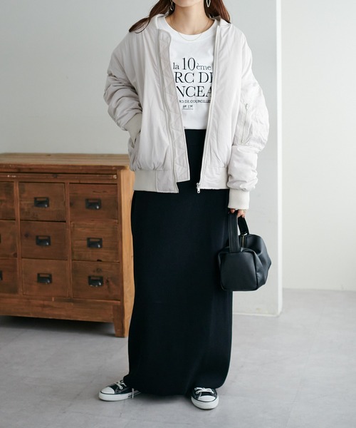 DISCOAT（ディスコート）の「【WEB限定】オーバーサイズMA‐1（MA-1・レディース・カーキ/ブラック/アイボリー・FREE）」の12枚目の写真