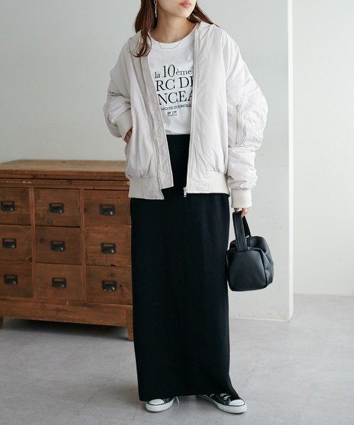 DISCOAT（ディスコート）の「【WEB限定】オーバーサイズMA‐1（MA-1・レディース・カーキ/ブラック/アイボリー・FREE）」の11枚目の写真