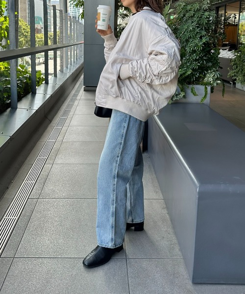 DISCOAT（ディスコート）の「【WEB限定】オーバーサイズMA‐1（MA-1・レディース・カーキ/ブラック/アイボリー・FREE）」の5枚目の写真