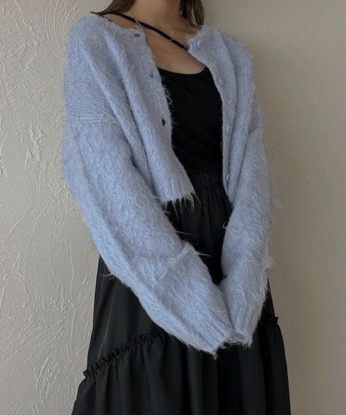 apres jour clair（アプレジュールクレア）の「【apres jour clair】フワフワ起毛カーデ【ZOZOTOWN限定アイテム】（カーディガン/ボレロ・レディース・グレー/アイボリー/ブルー/オレンジ・X-LARGE/フリー）」の17枚目の写真