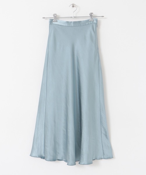 SENSE OF PLACE by URBAN RESEARCH（センスオブプレイスバイアーバンリサーチ）の「サテンナロースカート（スカート・レディース・アイボリー/シルバー/オレンジ/ブラック/ライトブルー・MEDIUM/SMALL）」の8枚目の写真