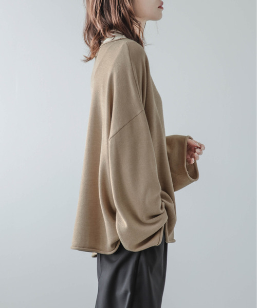 SUGAR BISKET（シュガービスケット）の「ドロップショルダーニット（ニット/セーター・レディース・ブラック/ベージュ/アイボリー/グレー・フリー）」の14枚目の写真