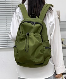 ダークグリーン リボン付きバックパック z-250HAT55-393K_020-2.jpg