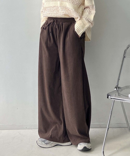 AS KNOW AS plus（アズノゥアズプラス）の「☆らくらく カットソーコーデュロイパンツ（その他パンツ・レディース・ブラウン/アイボリー/ブラック/ベージュ系/ブラック系/カーキ系/ブラウン系/アイボリー系/ブラウン系1/ブラック系1/グレー系1/アイボリー系1/ベージュ系1・FREE）」の14枚目の写真