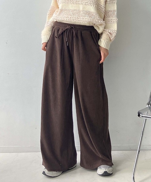 AS KNOW AS plus（アズノゥアズプラス）の「☆らくらく カットソーコーデュロイパンツ（その他パンツ・レディース・ブラウン/アイボリー/ブラック/ベージュ系/ブラック系/カーキ系/ブラウン系/アイボリー系/ブラウン系1/ブラック系1/グレー系1/アイボリー系1/ベージュ系1・FREE）」の16枚目の写真