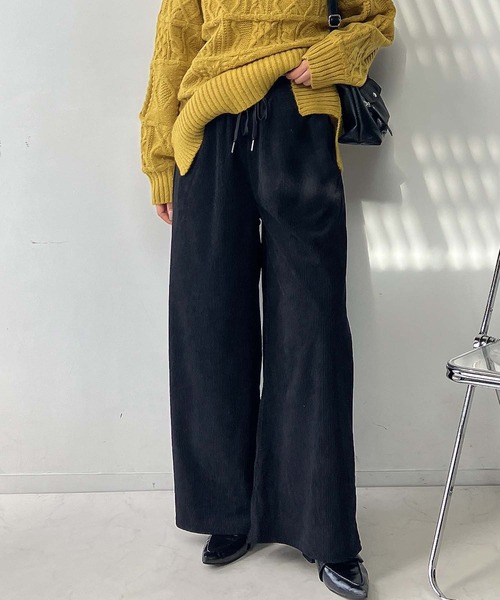 AS KNOW AS plus（アズノゥアズプラス）の「☆らくらく カットソーコーデュロイパンツ（その他パンツ・レディース・ブラウン/アイボリー/ブラック/ベージュ系/ブラック系/カーキ系/ブラウン系/アイボリー系/ブラウン系1/ブラック系1/グレー系1/アイボリー系1/ベージュ系1・FREE）」の21枚目の写真